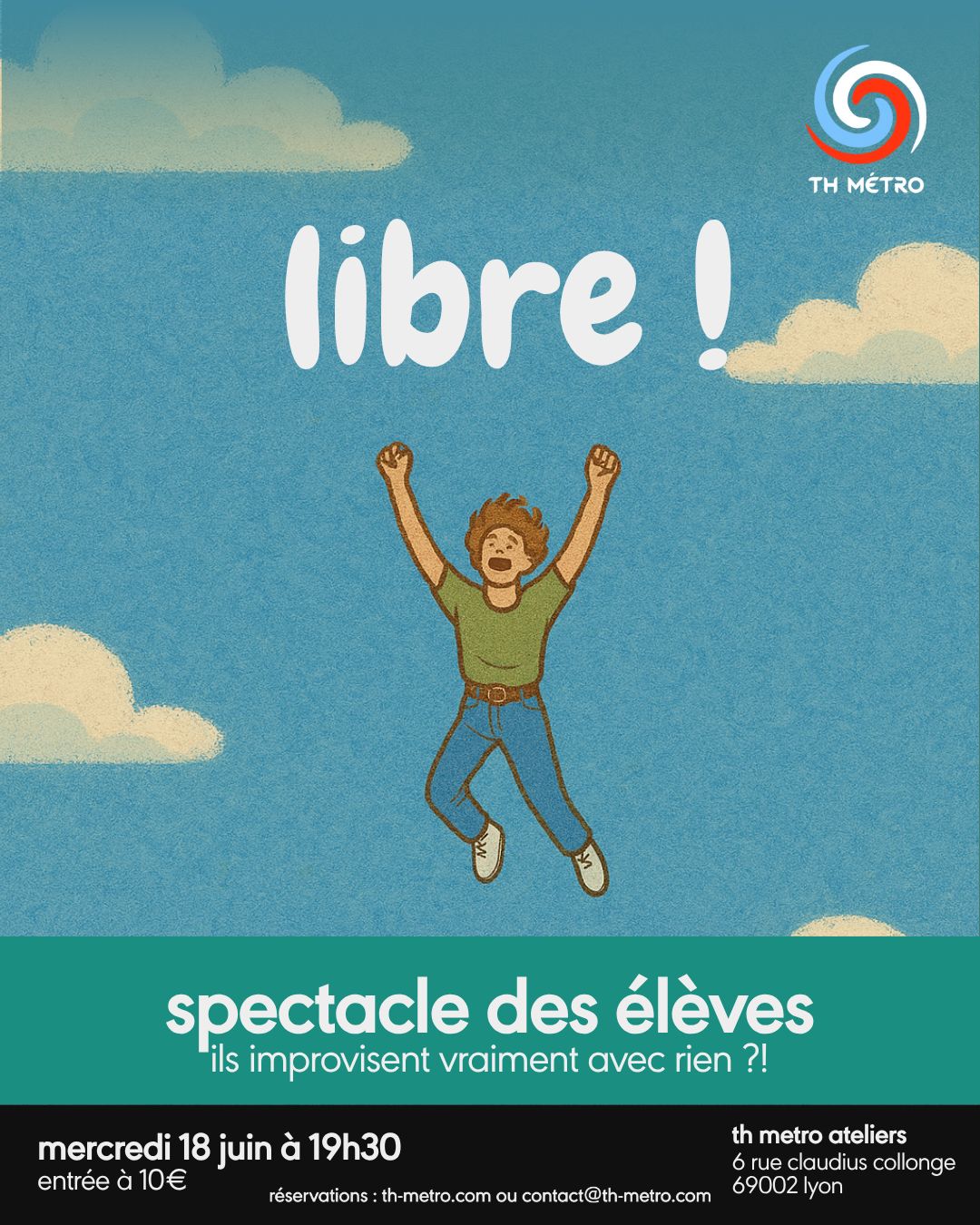 Affiche spectacle atelier improvisation